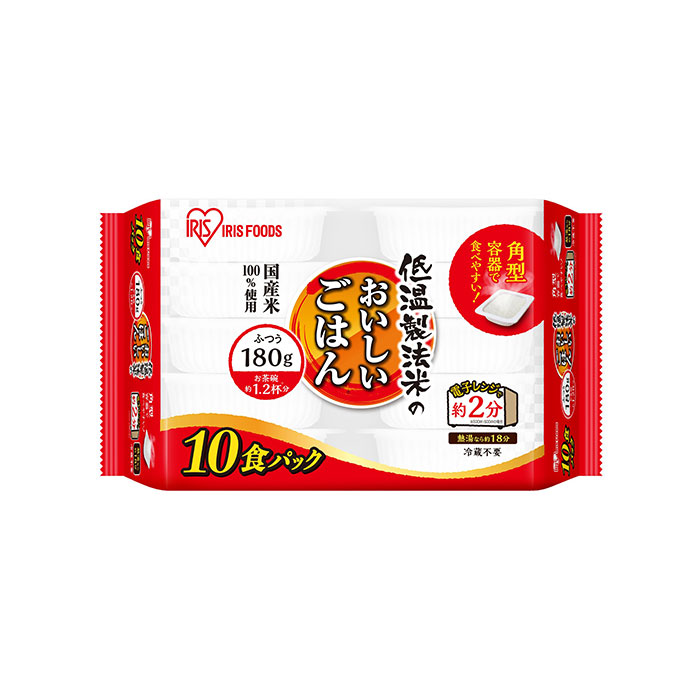 アイリスフーズ 低温製法米のおいしいごはん国産米100％ 180g×40食 1セット（180g×10p×4セット）