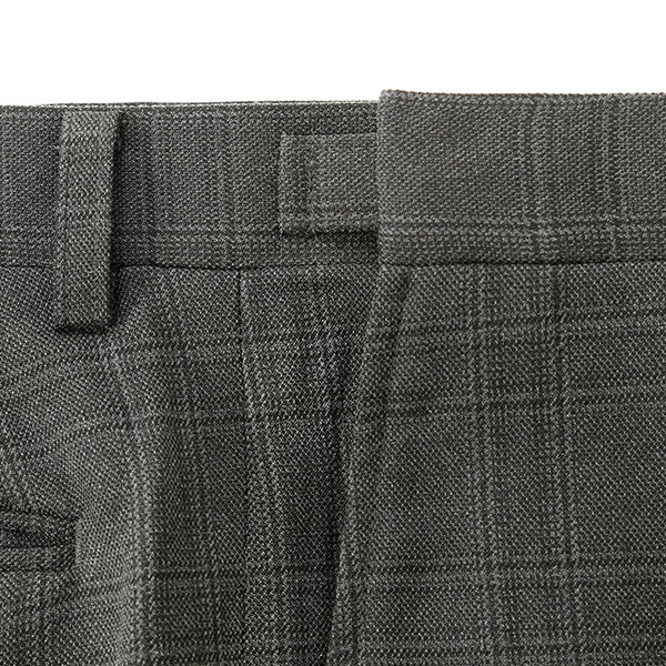 HUNTINGTON CLUB アジャスター付チェック柄ノータックスラックス 310-5101 1着
