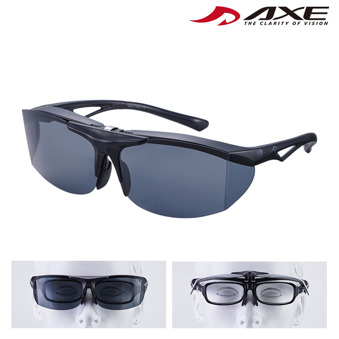 アックス AXE（アックス） 跳ね上げ式 オーバーグラス スモーク FU-604PCS 1個