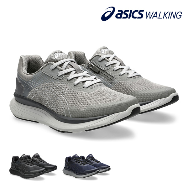 アシックス商事 ニーズアップ 紳士 ウォーキングシューズ メッシュ（ファスナー付）4E 1241A012 1足