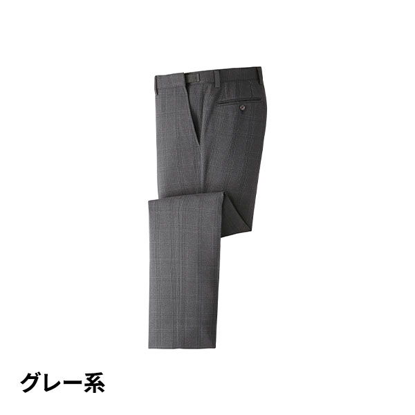 HUNTINGTON CLUB アジャスター付チェック柄ノータックスラックス 310-5101 1着