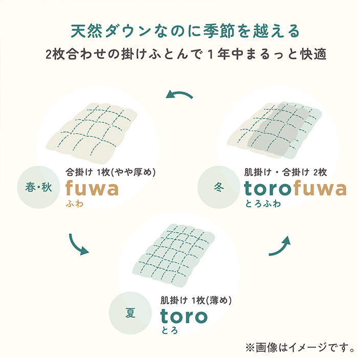nishikawa 西川 SUYARA スヤラ torofuwa（とろふわ） 洗える羽毛掛けふとん ダック （通年羽毛ふとん）シングルロング KA05301603 1個