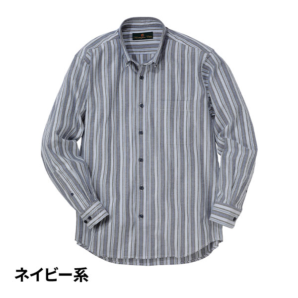 HUNTINGTON CLUB ストレッチネル長袖ボタンダウンシャツシャツ2色セット 318-65150K 1セット(2枚:2色×各1枚)