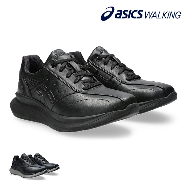 アシックス商事 ニーズアップ 紳士 ウォーキングシューズ 合皮（ファスナー付）4E 1241A013 1足