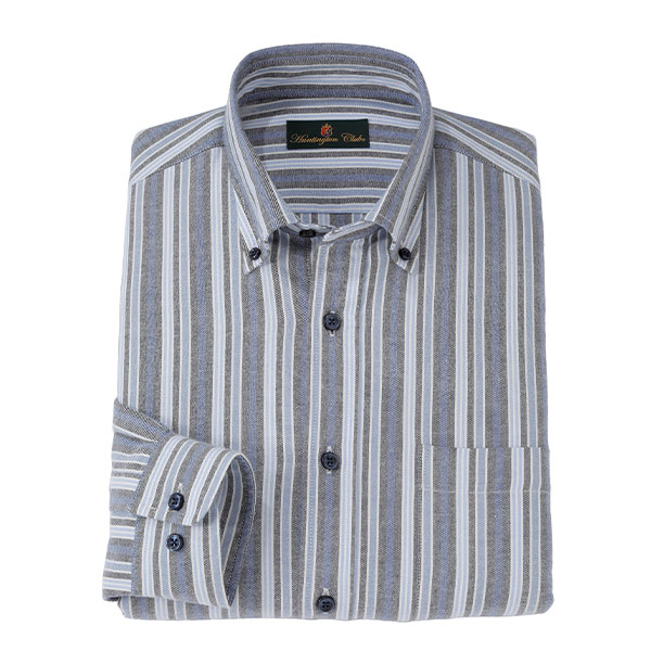 HUNTINGTON CLUB ストレッチネル長袖ボタンダウンシャツシャツ2色セット 318-65150K 1セット(2枚:2色×各1枚)