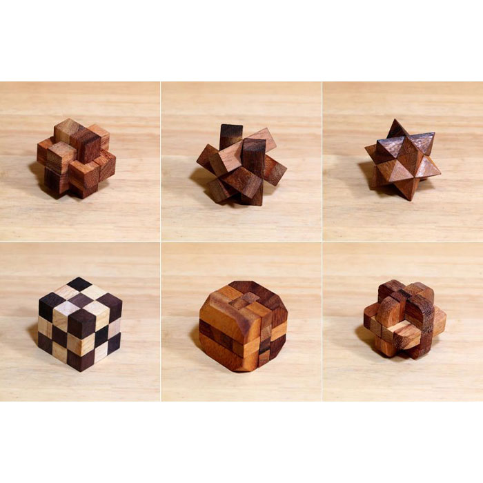 Rocks Motion ロックスモーション 6ウッドパズルセット RM-6 1セット（6個入り）