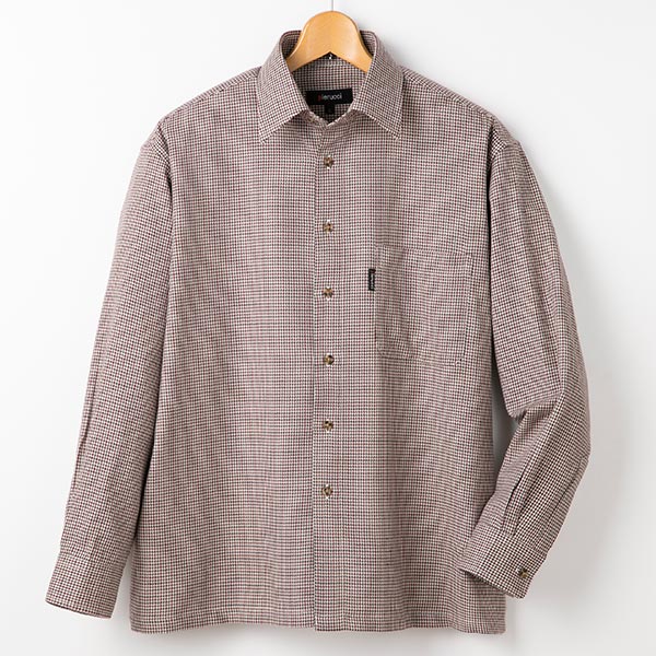 ピエルッチ ウール入り千鳥柄シャツ2色組 GV-068 1セット(2枚:2色×各1枚)
