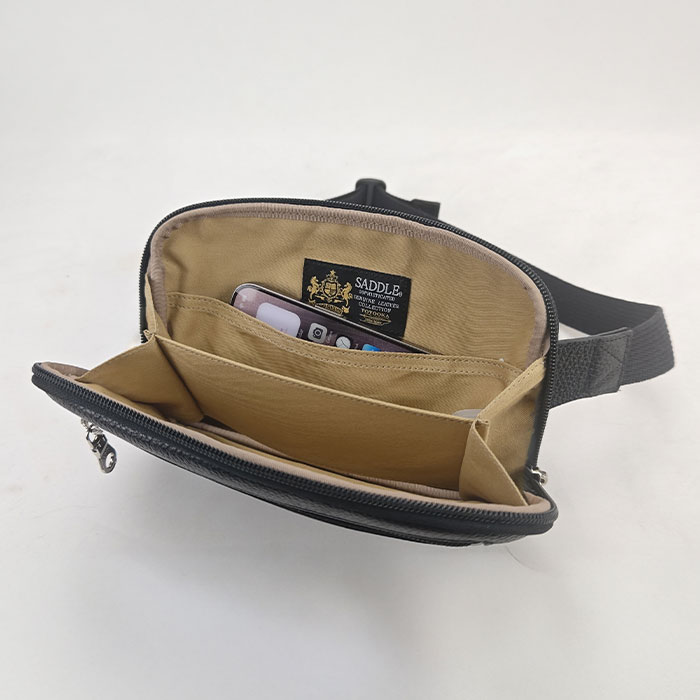 平野 サドル 姫路製牛革ウエストポーチ 日本製 25966-01 1個