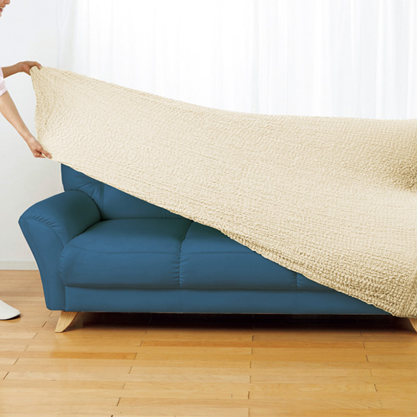 【アウトレット】 ベルーナ タテヨコのびのびフィット式ソファカバー ヒジ無2人掛（80〜130） 540222 1枚