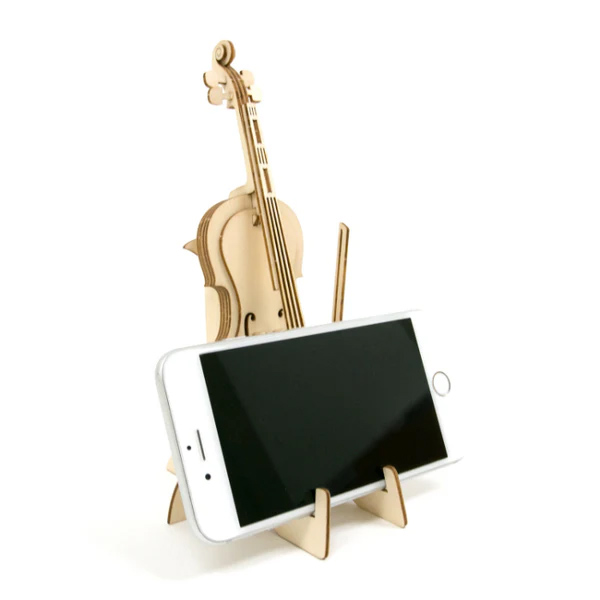 多組 Wooden Art ki-gu-mi チェロ スマホスタンド 1セット