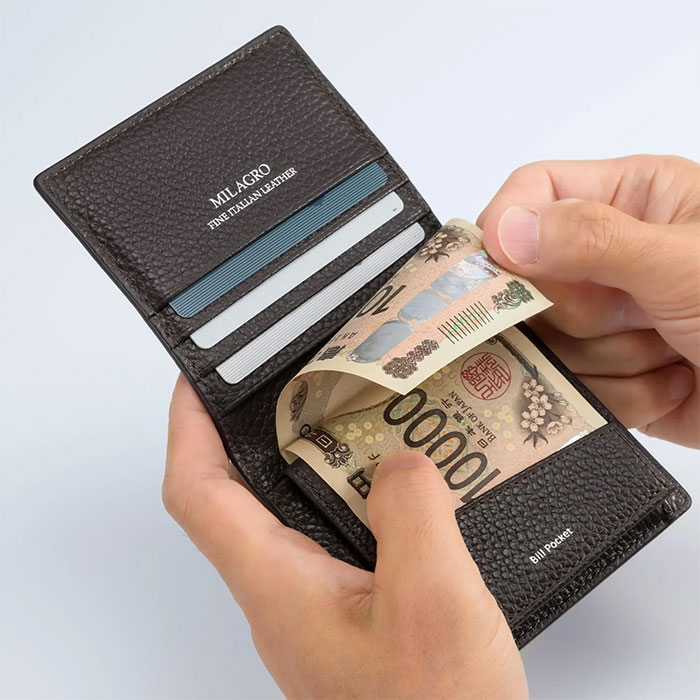 ミラグロ piatto イタリアンシュリンクレザー・薄型コンパクト財布 CA-SP-669 1個