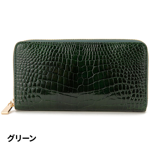 ロダニア クロコダイルラウンド長財布(シャイニング） RDOC6754 1点