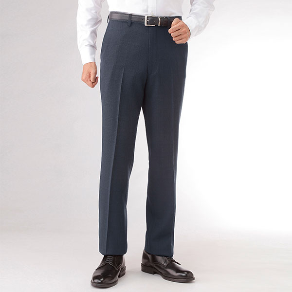 HUNTINGTON CLUB アジャスター付チェック柄ノータックスラックス 310-5101 1着