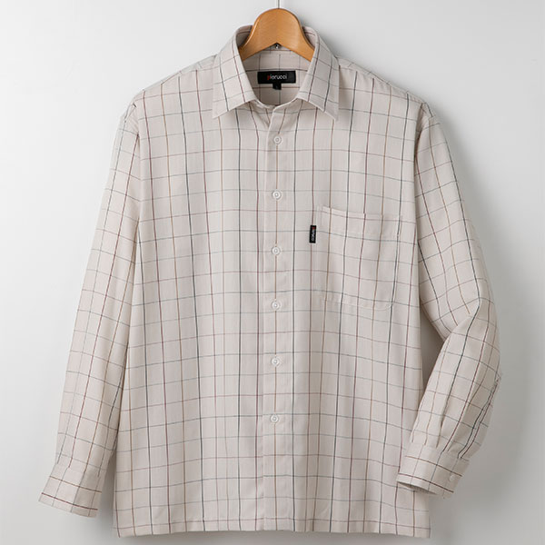 ピエルッチ ウインドーペン柄シャツ2色組 GV-069 1セット(2枚:2色×各1枚)
