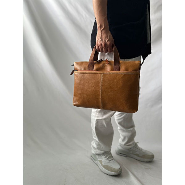 平野 ブレリアス 白化合皮 薄マチ2WAY横型バッグ 26673 1個