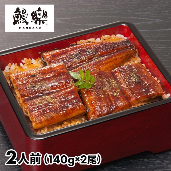 大森淡水 宮崎「鰻楽」九州産うなぎ蒲焼 0130354 1セット（280g：140g×2尾）