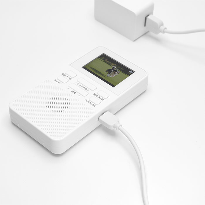 クマザキエイム 乾電池式 ポケットワンセグTV＆ラジオ 1台