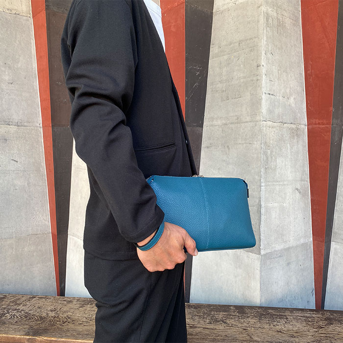 平野 サドル 姫路製牛革クラッチバッグ 日本製 25958 1個