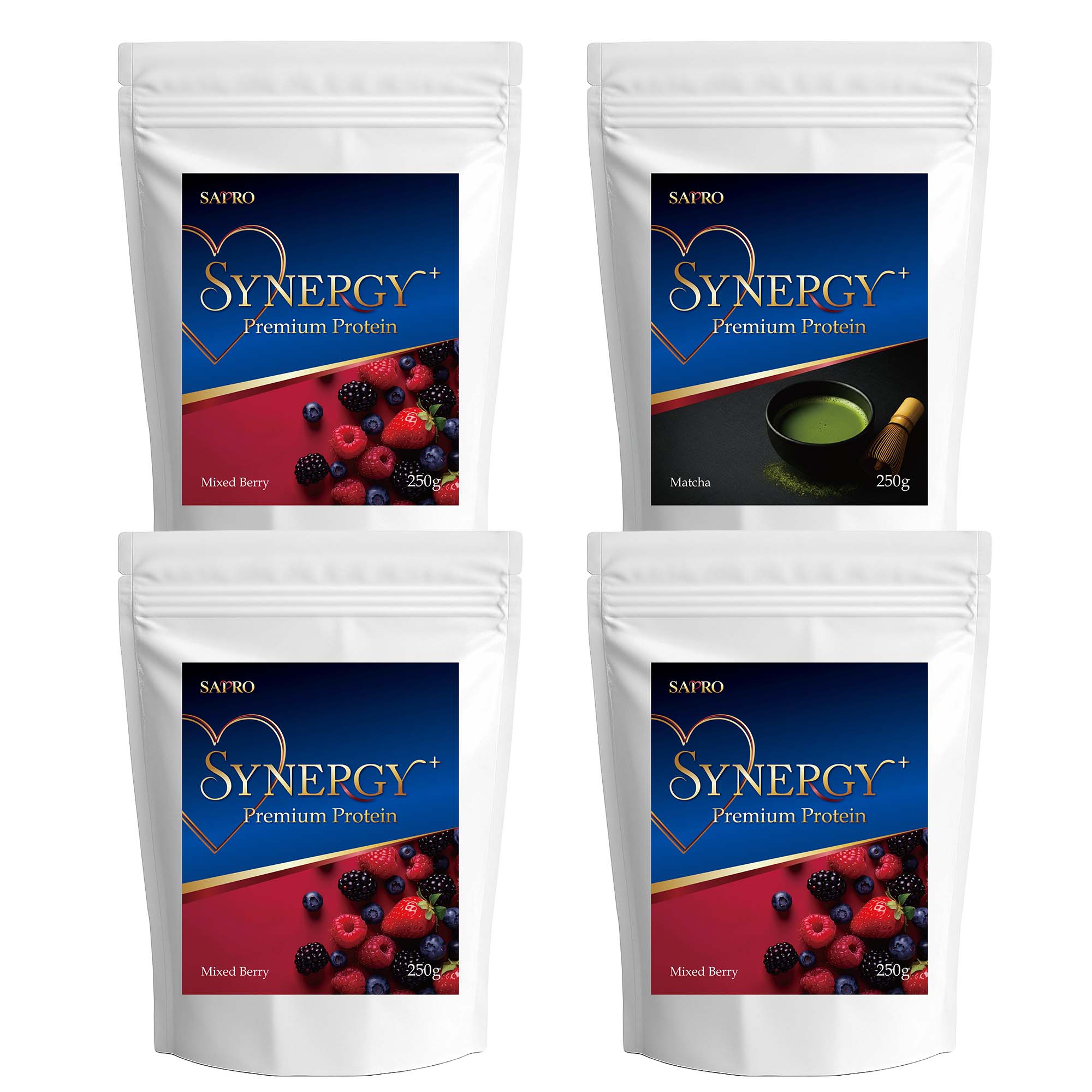 腸活プロテインSYNERGY＋ 1000g 【ミックスベリー×3＋抹茶】