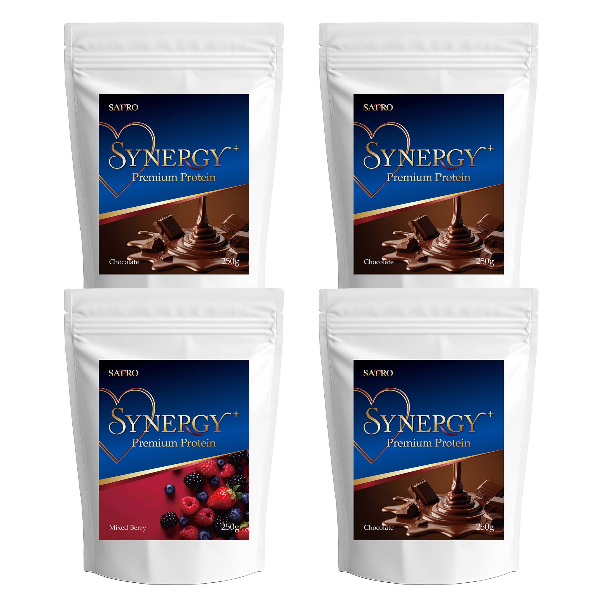 腸活プロテインSYNERGY＋ 1000g【ミックスベリー＋チョコレート×3】