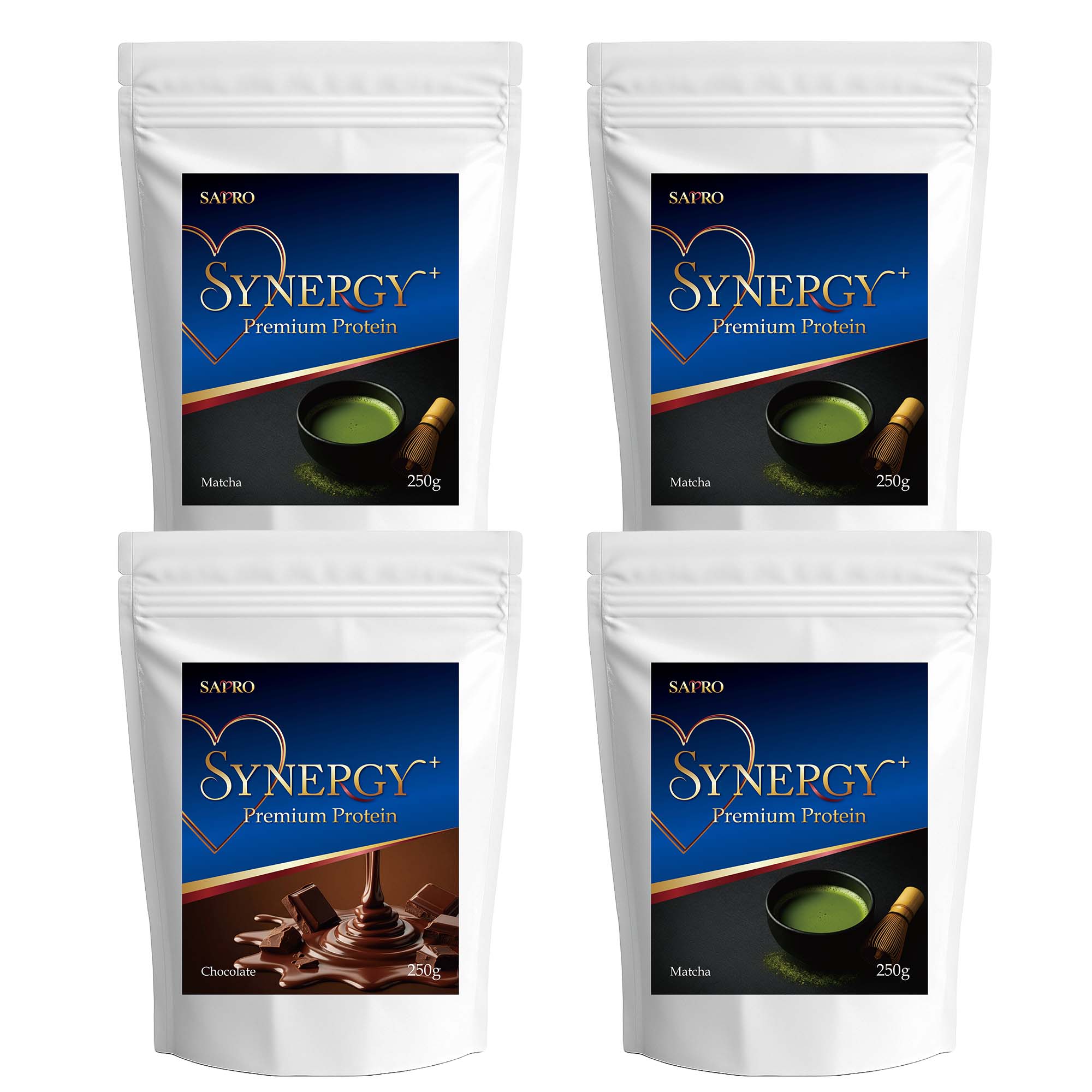 腸活プロテインSYNERGY+ 1000g【チョコレート＋抹茶×3】