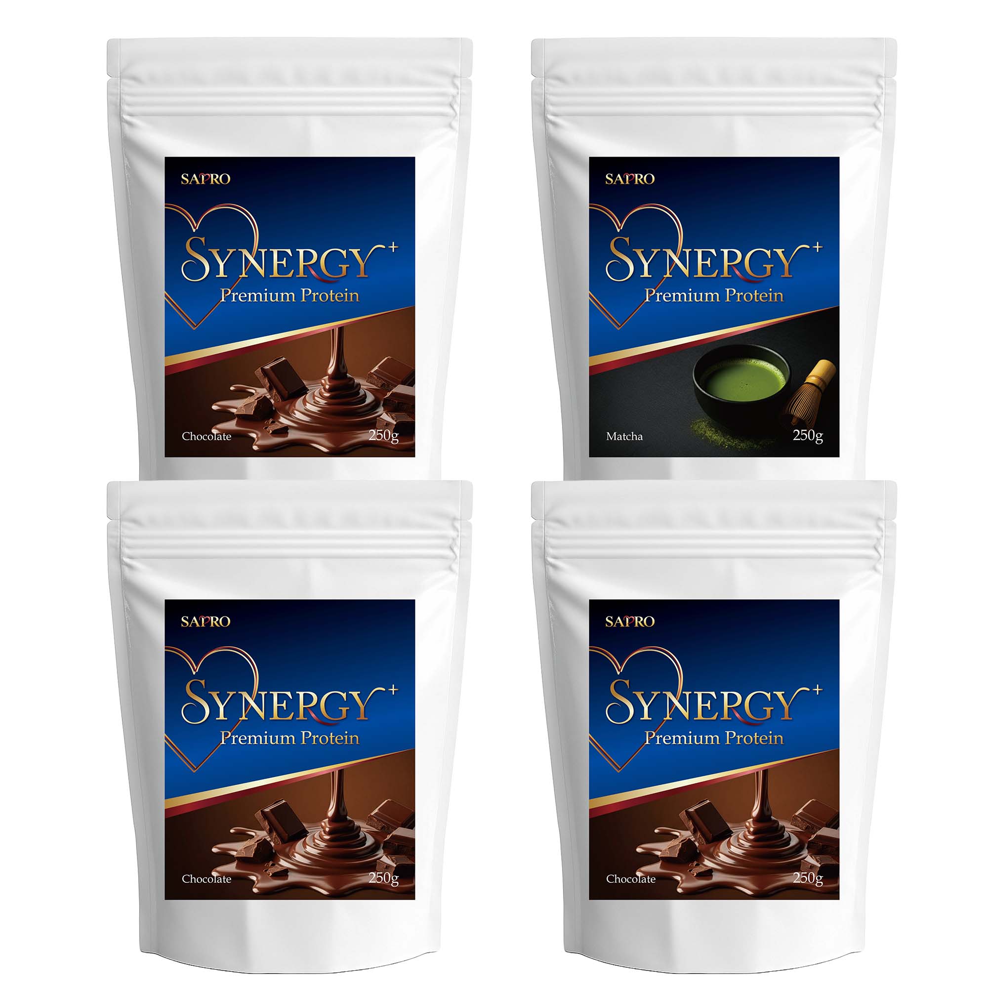 腸活プロテインSYNERGY+ 1000g【チョコレート×3＋抹茶】