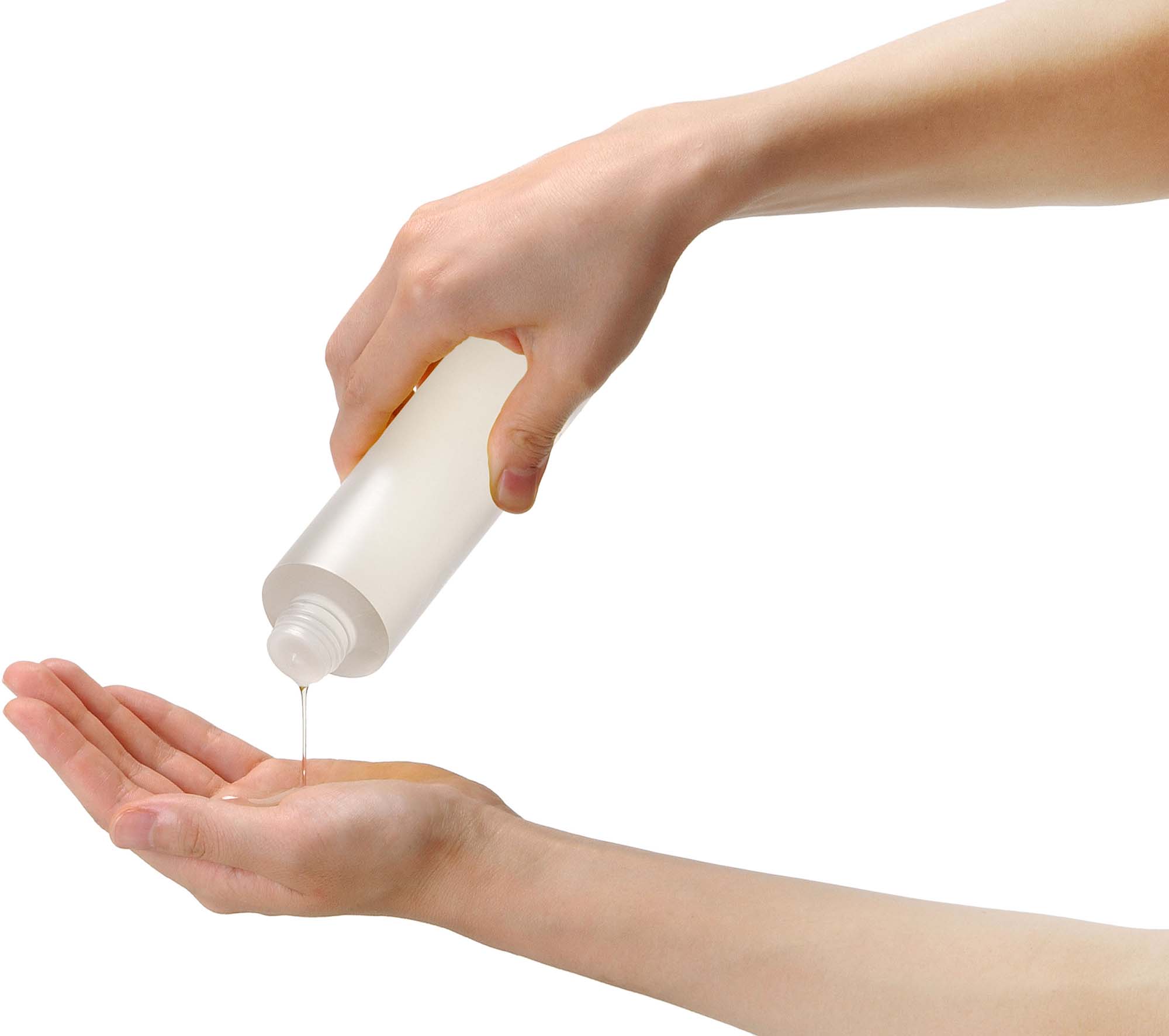 保湿してるお姉さん