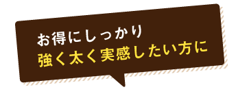 お得にしっかり強く太くを実感したい方に