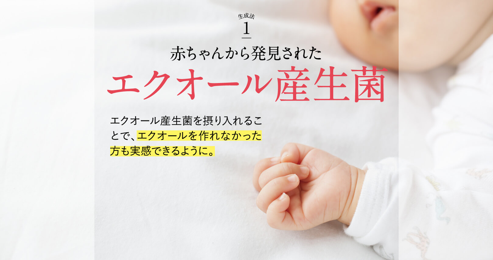 成分：赤ちゃんから発見された産生菌