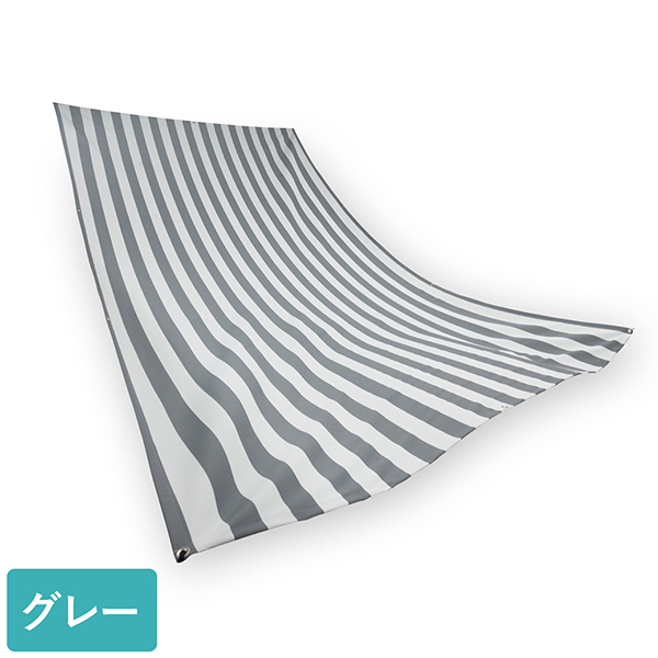遮熱サンシェード ストライプ 【グレー】 | masaショップ【公式