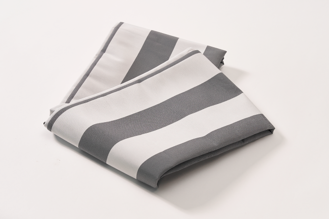 遮熱サンシェード ストライプ <br>【グレー】 シェードサイズ: 190×180cm