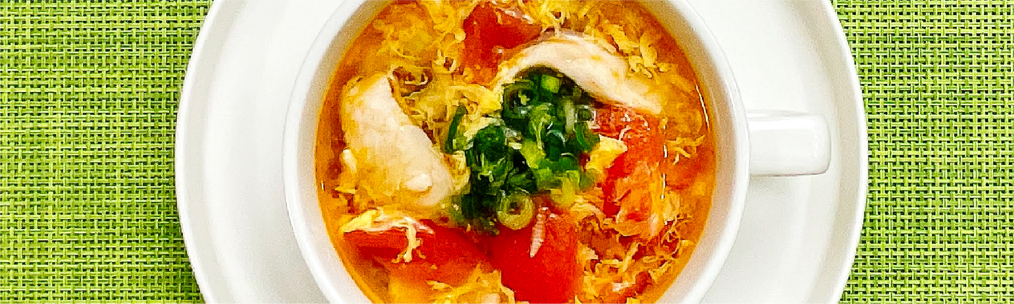 トマトと鶏ささみのたまごスープ