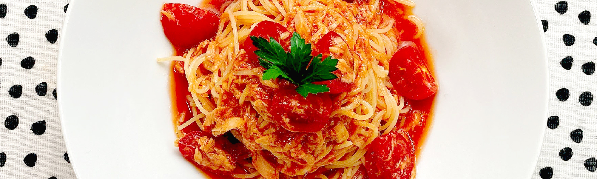 トマトとツナの冷製パスタ