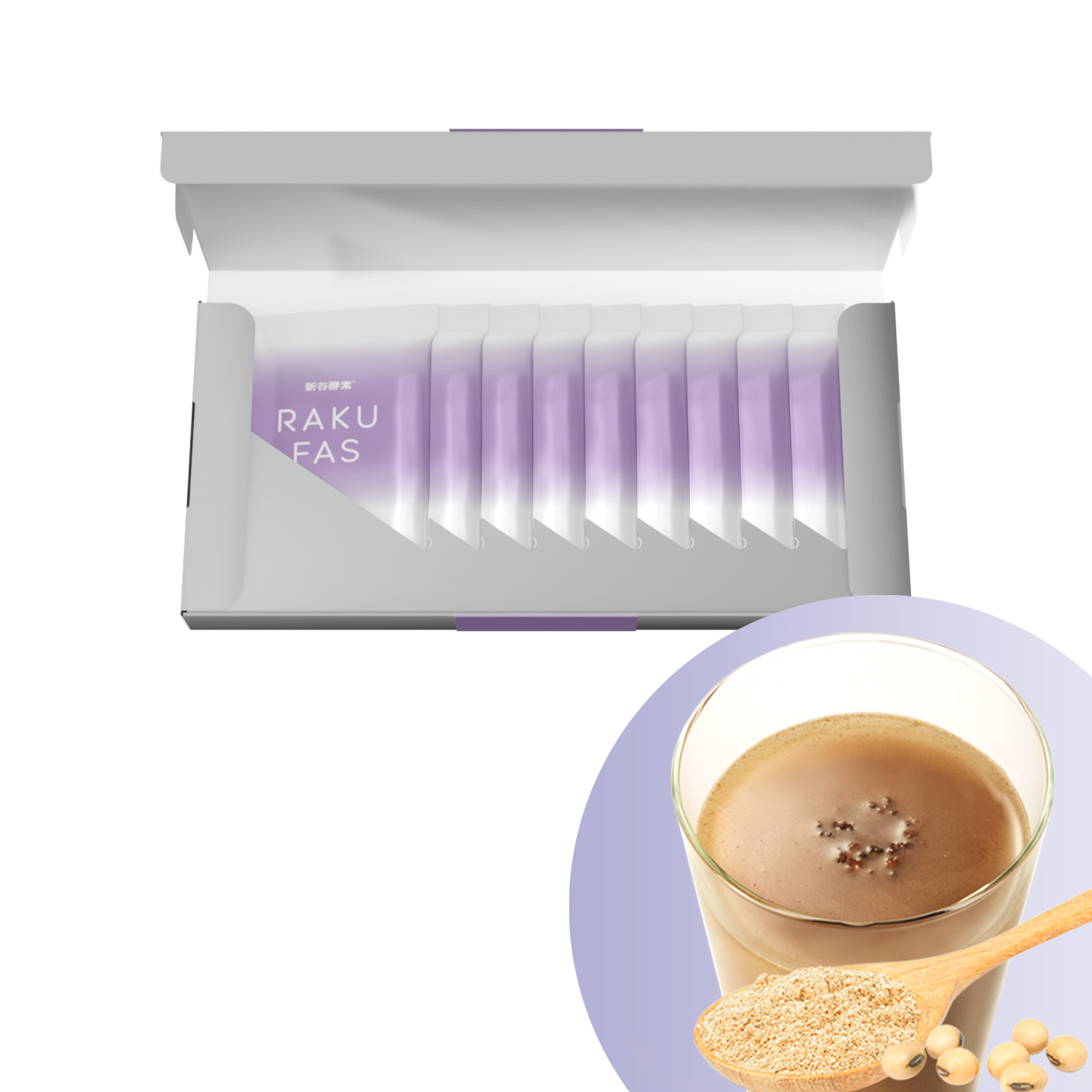 新谷酵素 RAKUFAS ラクファス 酵素ドリンク 10袋入り  きなこ風味18穀 酵素ドリンク