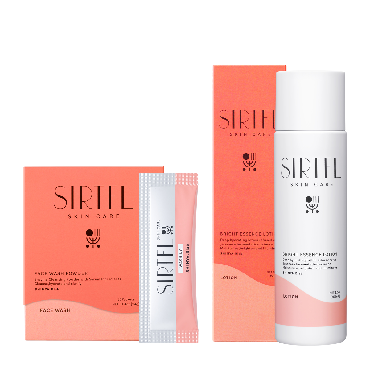 【医薬部外品】SIRTFULブライト酵素洗顔パウダー＋ブライトエッセンスローション
