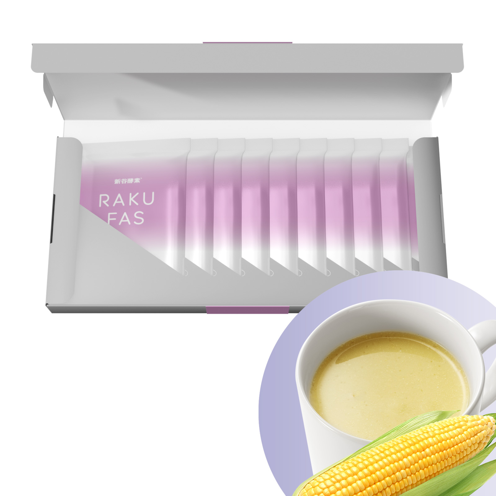 新谷酵素 RAKUFAS ラクファス プロテインスープ 10袋入り  コーンポタージュ風味 【メール便】