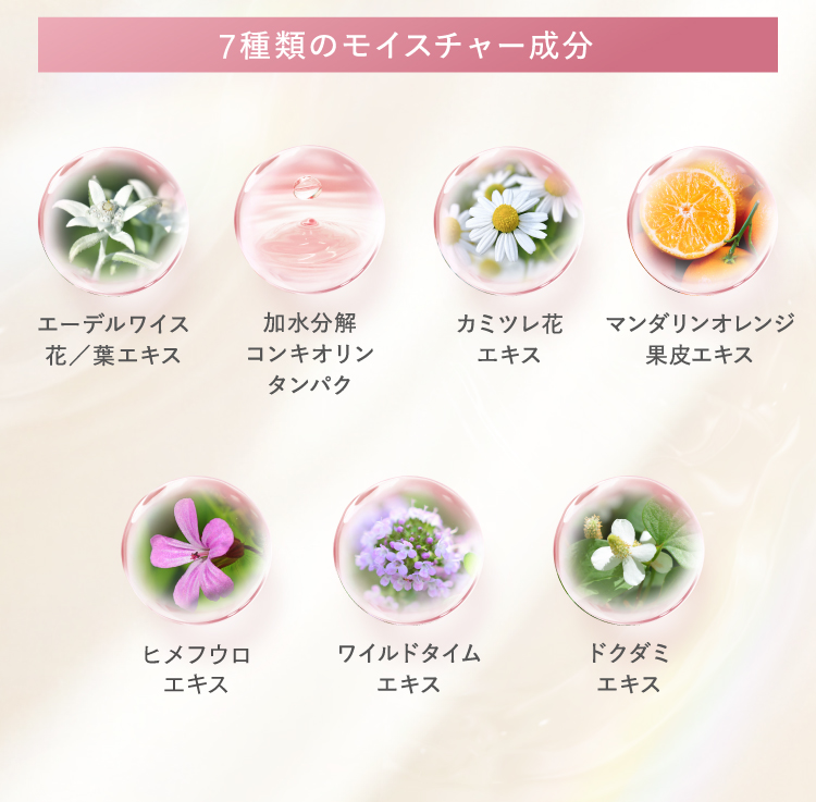 7種類のモイスチャー成分