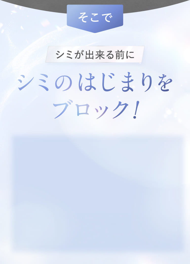 そこでシミが出来る前にシミのはじまりをブロック！