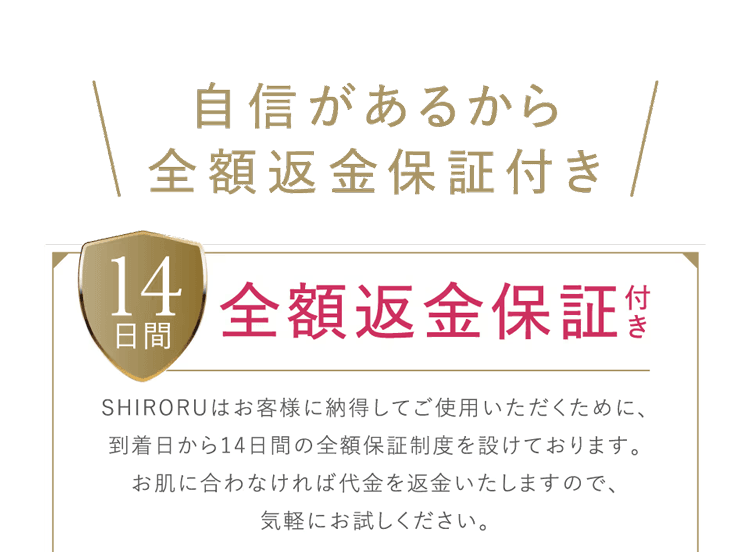 14日間 全額返金保証付き