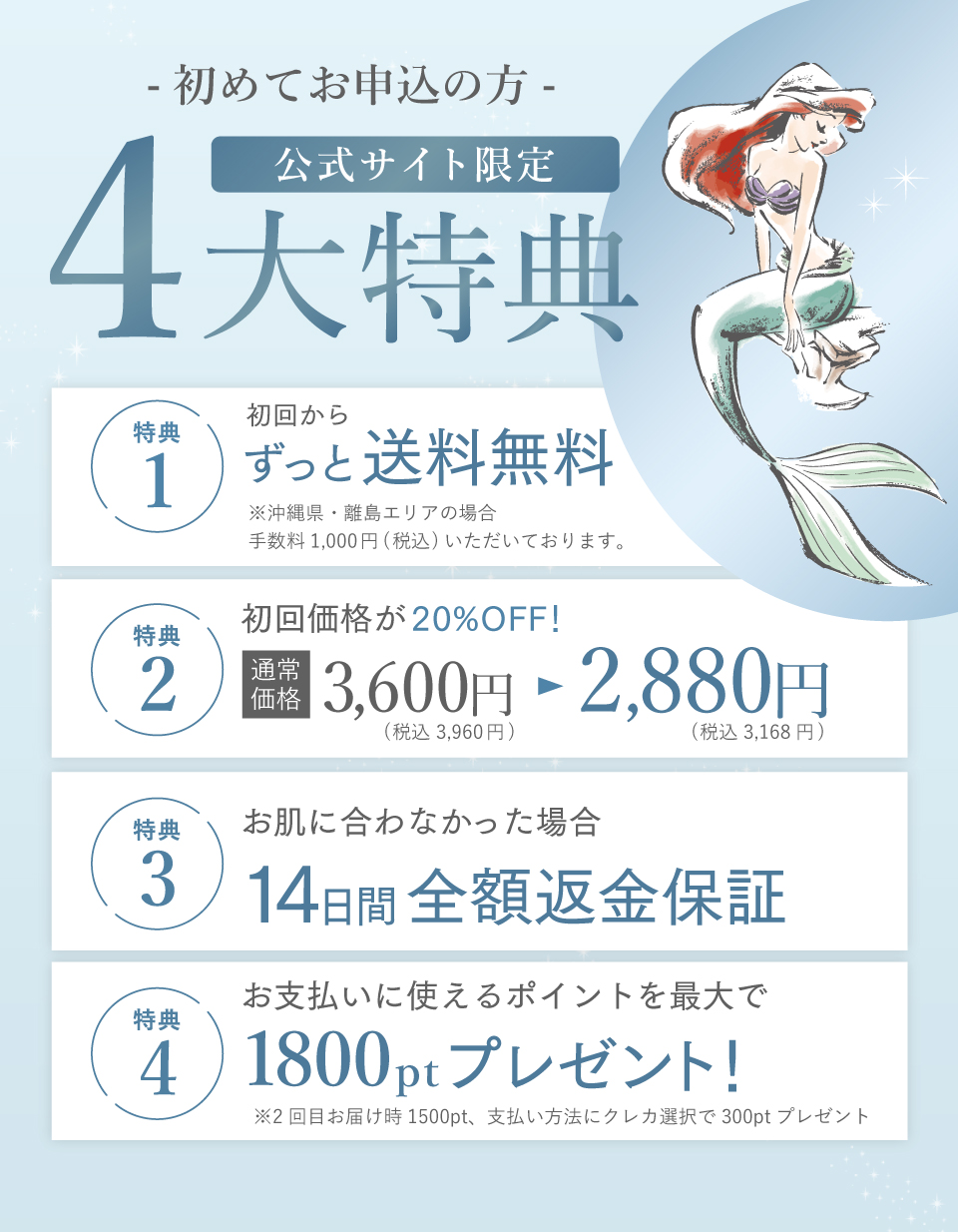 公式限定4大特典