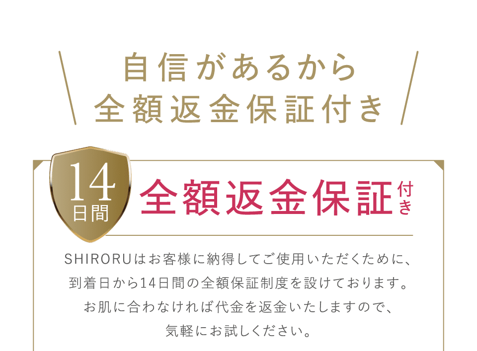14日間全額返金保証付き