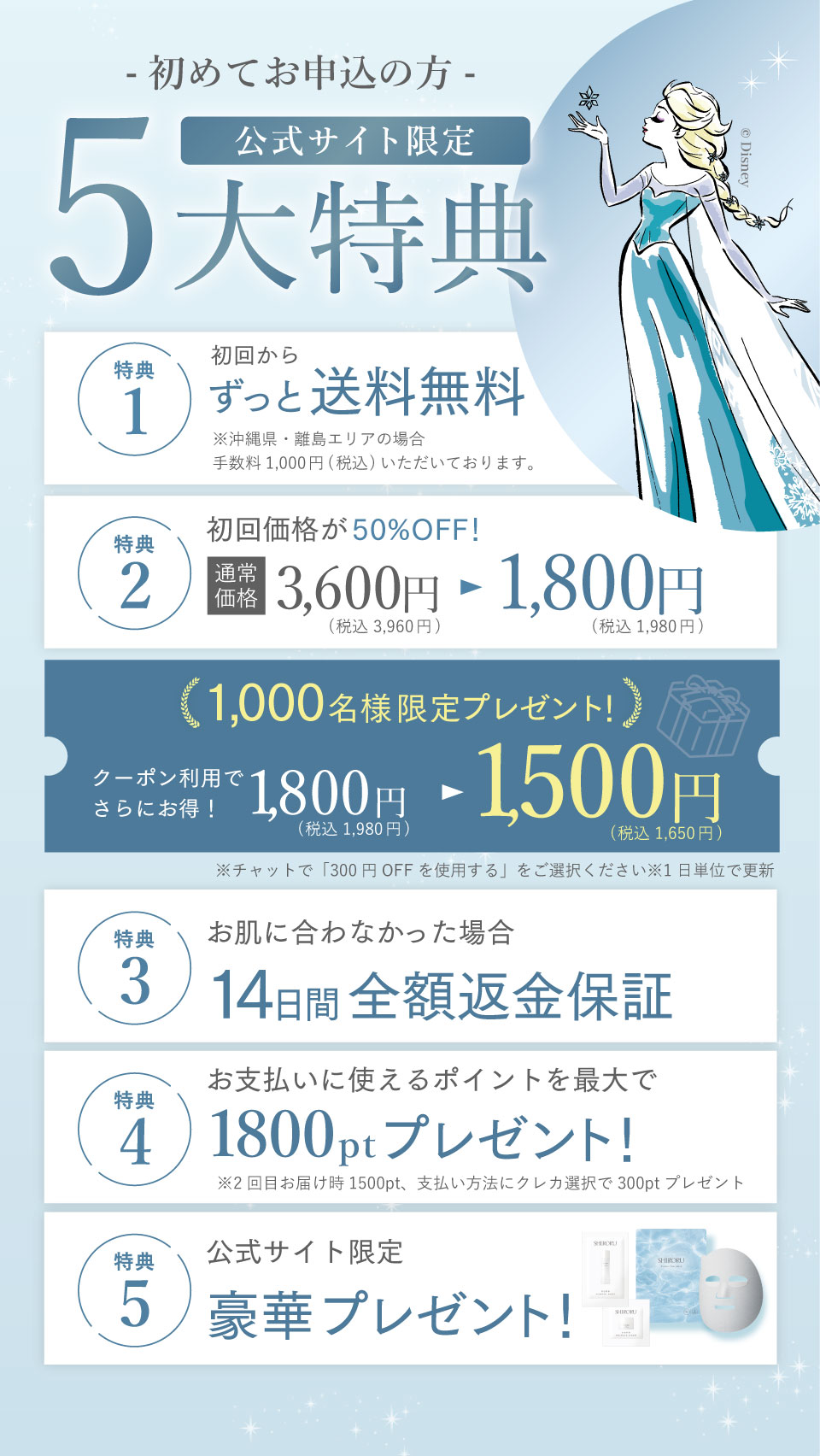 公式限定5大特典