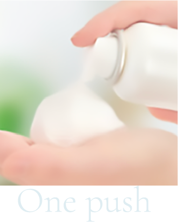 ワンプッシュで泡が作れる