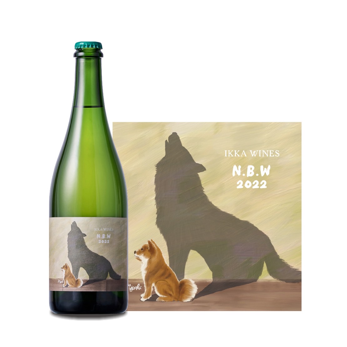 【お酒】N.B.W エヌビーダブリュー2022（酸味強） IKKA WINES（山形・東根）自然栽培デラウエア100％　750ml