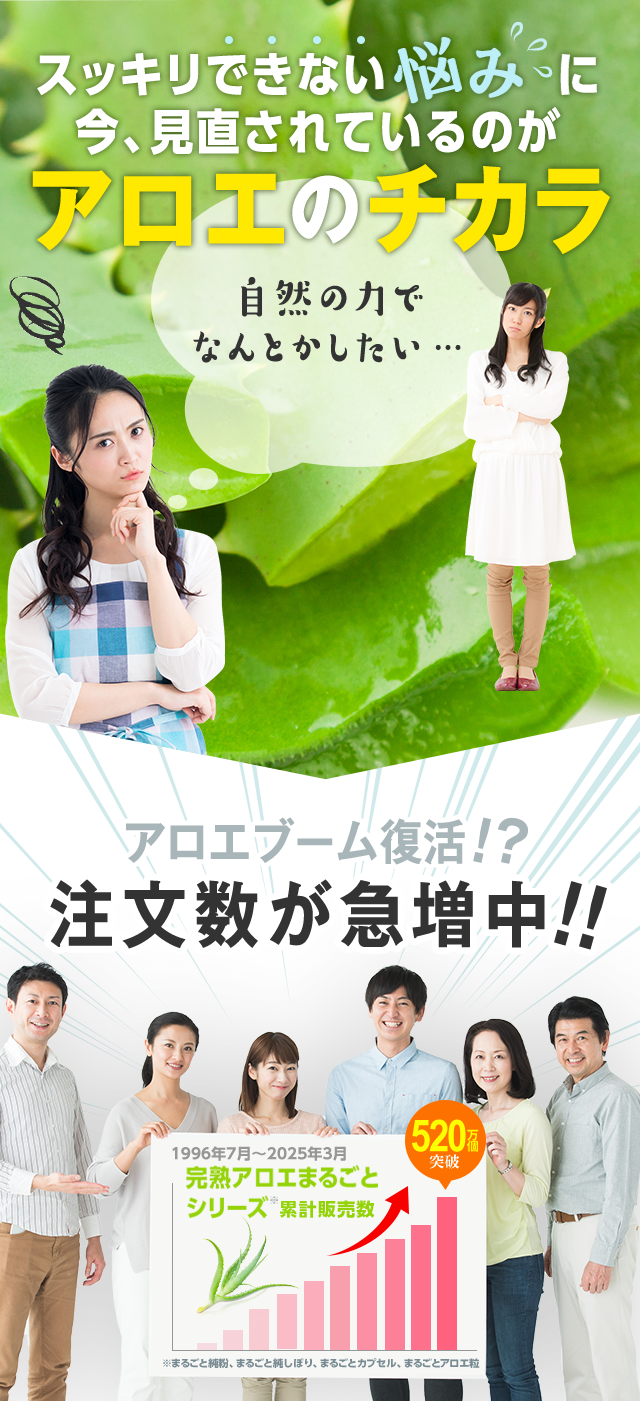 今、見直されているのがアロエのチカラ