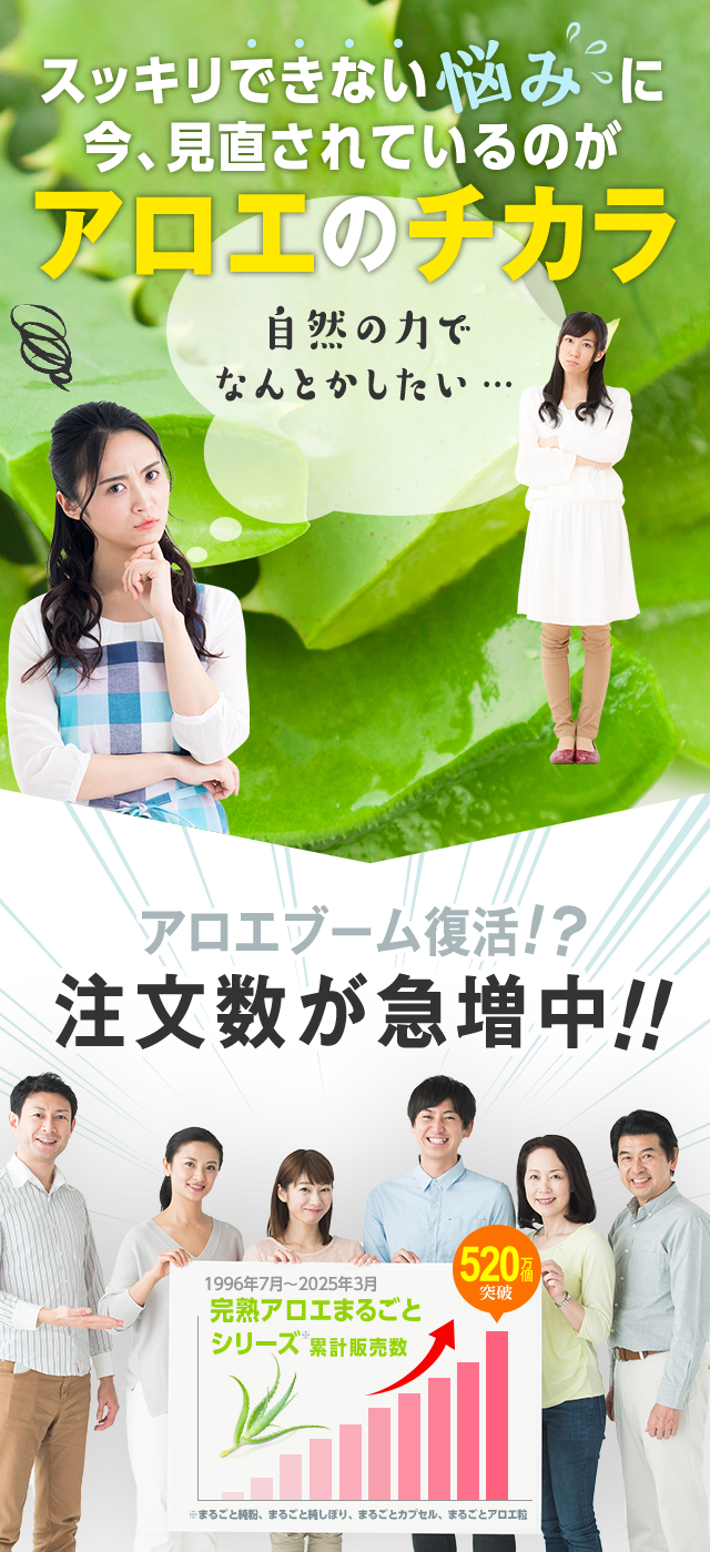 今、見直されているのがアロエのチカラ