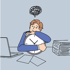 寝不足イラスト