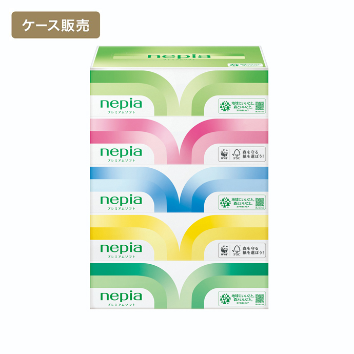 【ケース販売】ネピアプレミアムソフトティシュ180組5コパック×１２パック