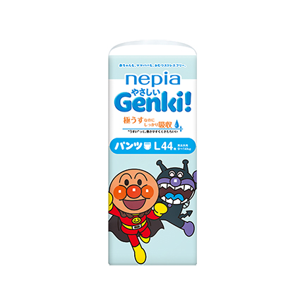 nepia Genki! パンツ L44枚入り（あいくま） ネピア Genki パンツL44枚 &タオル等 淋しい