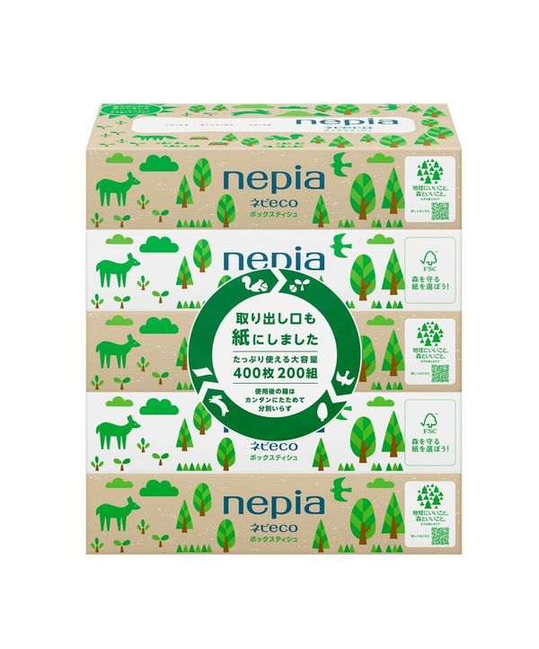 環境月間ネピecoティシュ5コパック  まとめ買い  4コセット　2606